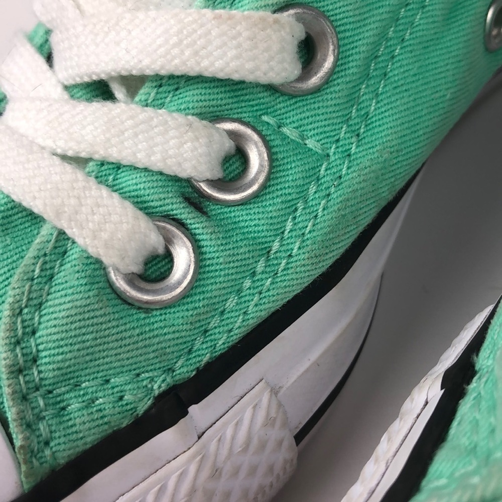 Converse All Star Mint Green & White Sneakers 5 - Picture 10 of 11